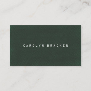 Carte de visite texturisé vert simple d'arrière