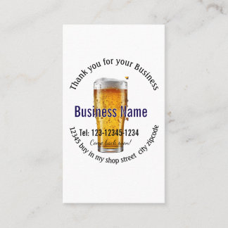 Carte De Visite Thank you for your Business Editable Business mark
