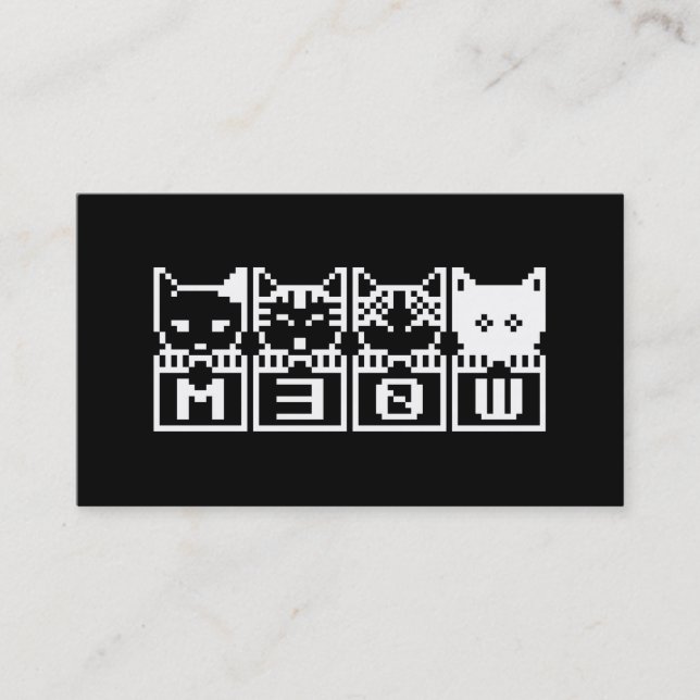 CARTE DE VISITE THE 8-BIT CATS M30W (Devant)