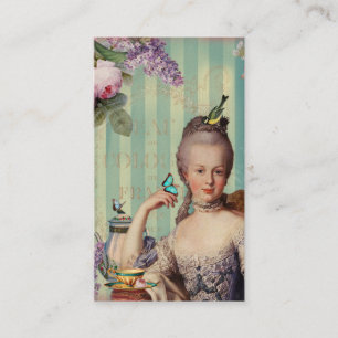 Carte De Visite Thé au Petit Trianon en ivoire avec théière