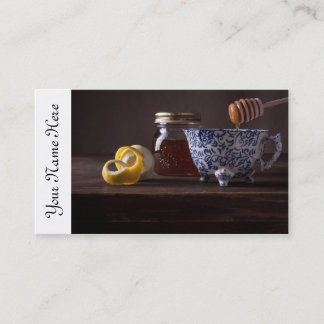 Carte De Visite Thé avec le citron et le miel