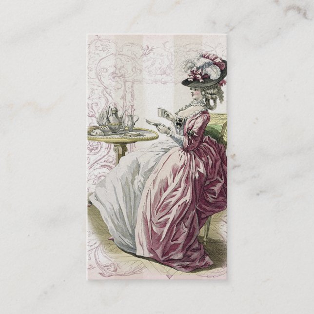 Carte De Visite Thé d'après-midi, sur or, (Devant)