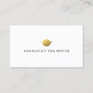 Carte De Visite Thé Faux Gold Foil