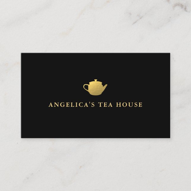 Carte De Visite Thé Faux Gold Foil (Devant)