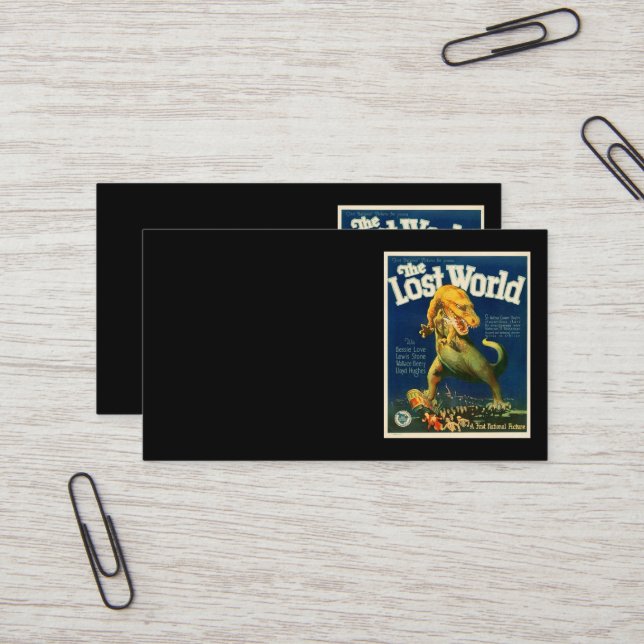 Carte De Visite The Lost World Business Card (Devant/Arrière en situation)