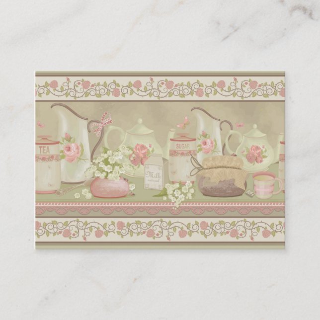 Carte De Visite Thé vintage (Devant)