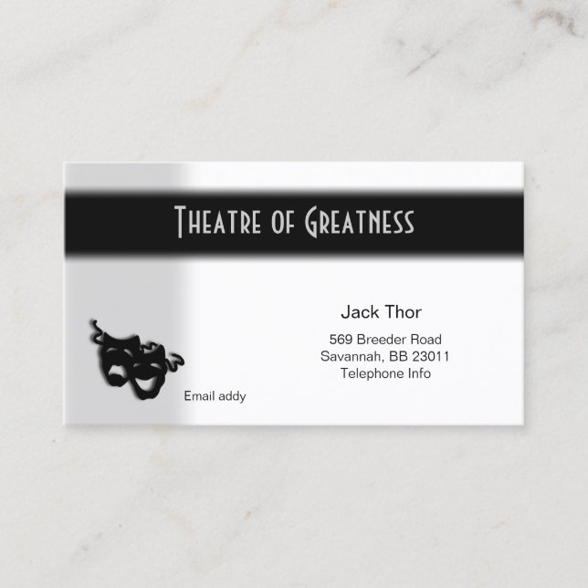 Carte De Visite Théâtre comique et tragique (Devant)