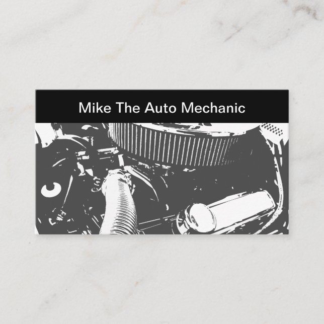 Carte De Visite Thème Auto Mécanique (Devant)
