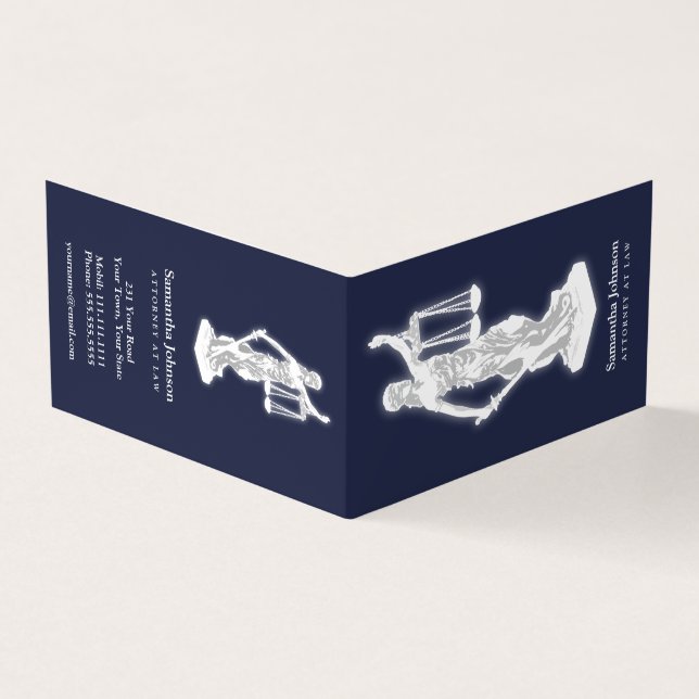 Carte De Visite Thème| Avocat à Law Midnight Blue (Extérieur)