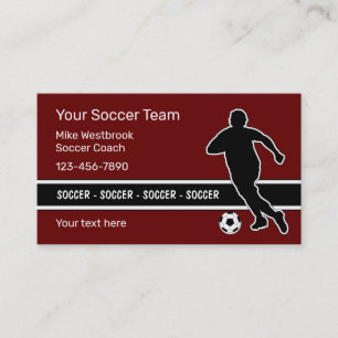 Carte De Visite Thème Cool du football moderne