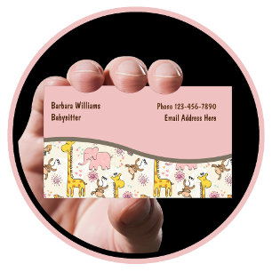 Carte De Visite Thème de Baby-sitting mignon