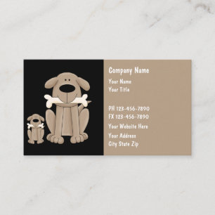 Carte De Visite Thème de formation de chien