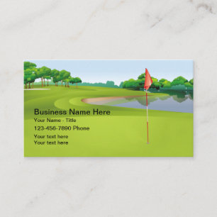 Carte De Visite Thème de golf de saison estivale