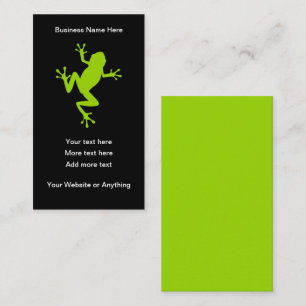 Carte De Visite Thème de la nature Grenouille Gecko Cool