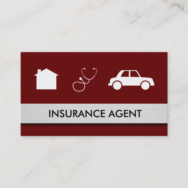 Carte De Visite Thème de l'assurance auto à domicile (Devant)