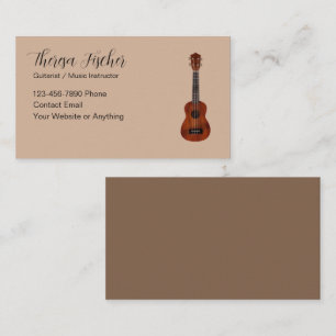 Carte De Visite Thème de leçons de guitare pour professeur de musi