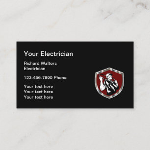 Carte De Visite Thème de l'électricien rétro