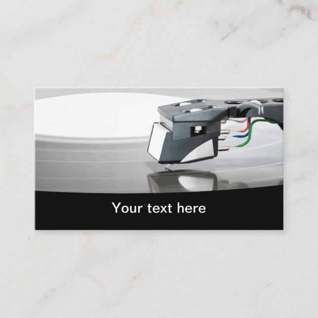 Carte De Visite Thème de musique Retro Vinyl Record (Devant)
