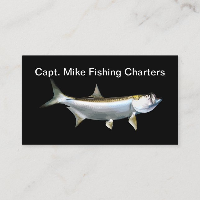 Carte De Visite Thème de pêche de tarpon (Devant)
