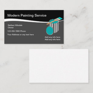 Carte De Visite Thème De Peinture Maison Avec Paint Can