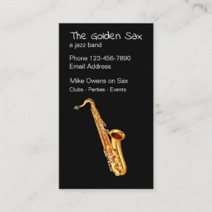 Carte De Visite Thème de saxophone de jazz