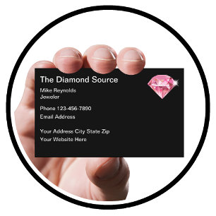 Carte De Visite Thème Diamond du joaillier professionnel