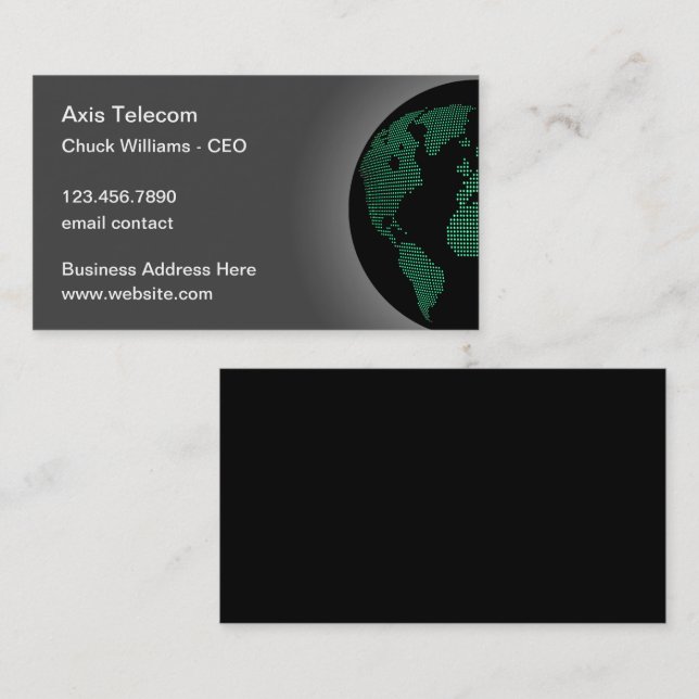 Carte De Visite Thème du monde des télécommunications (Devant / Derrière)