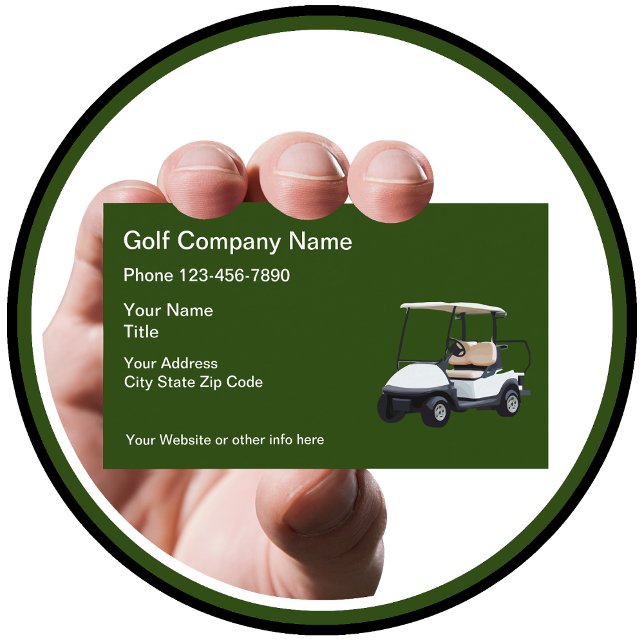Carte De Visite Thème du panier de golf (Créateur téléchargé)