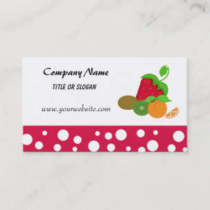 Carte De Visite Thème Fruit