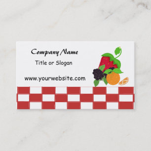 Carte De Visite Thème Fruit À damiers