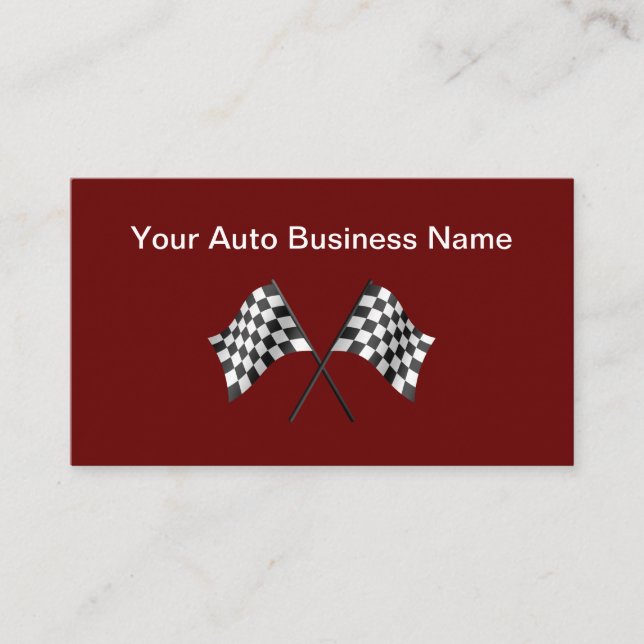 Carte De Visite Thème Indicateur Automotive Racing (Devant)