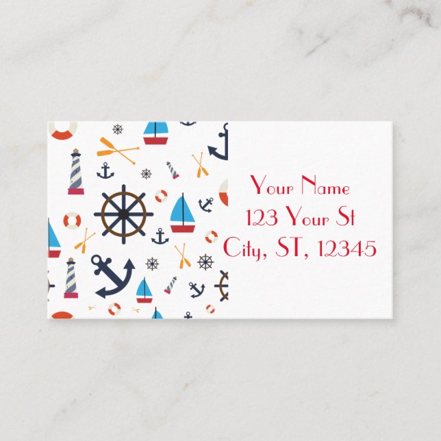 Carte De Visite Thème nautique Thunder_Cove (Devant)