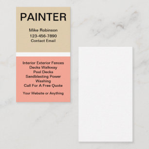 Carte De Visite Thème Peinture de peinture de maison