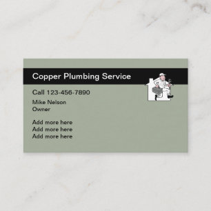 Carte De Visite Thème Plumber simple