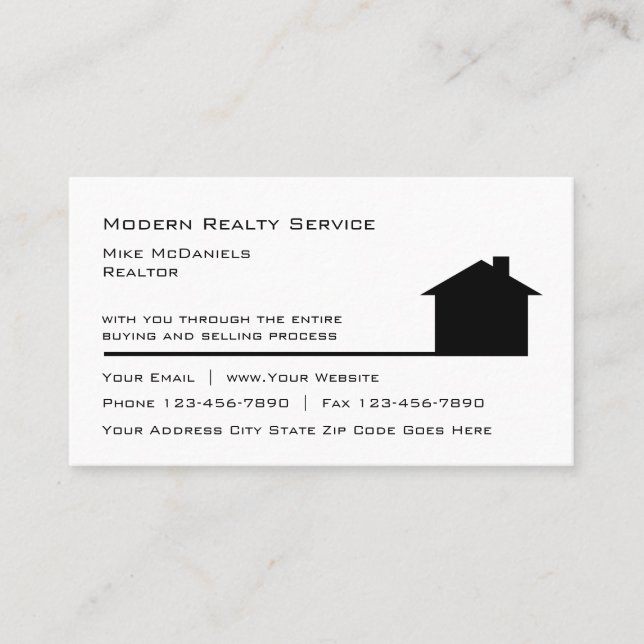 Carte De Visite Thème simple d'immobiliers (Devant)