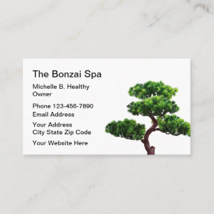 Carte De Visite Thème Spa japonais Bonzai