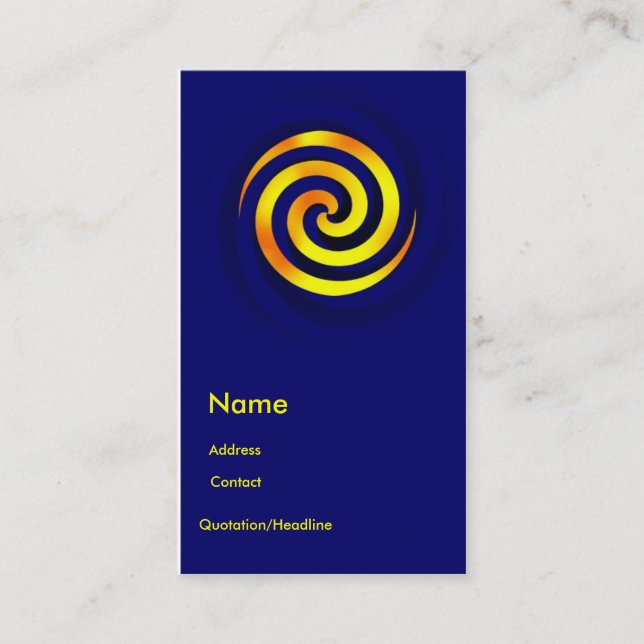 Carte De Visite Thème Spiral (Devant)
