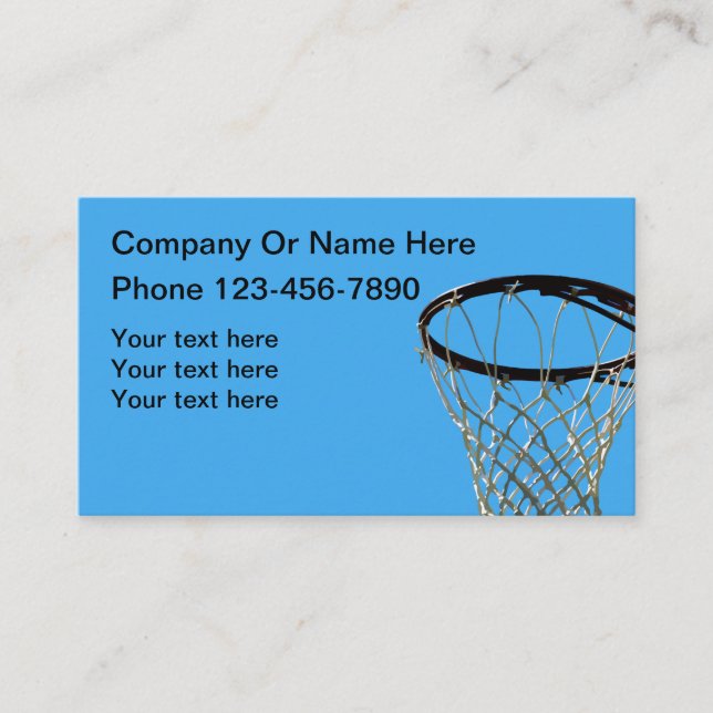 Carte De Visite Thème sportif de basket-ball (Devant)