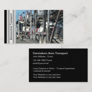 Carte De Visite Thème Transporteur Automobile