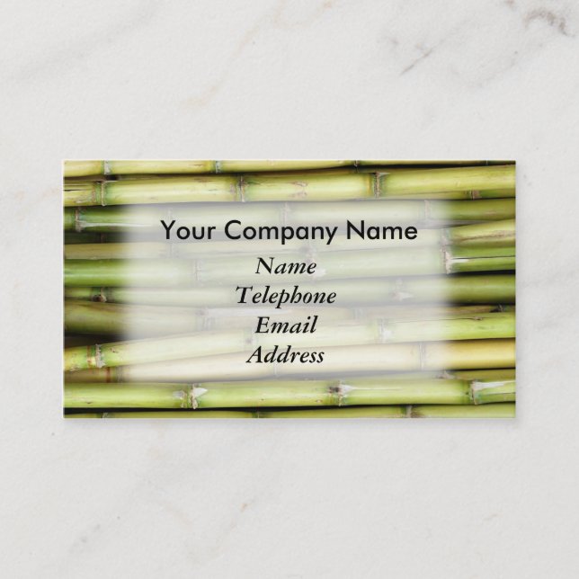 Carte De Visite Thème vert frais de jus sucré de sucre (Devant)