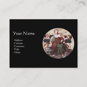 Carte De Visite THÉOLOGIE Monogramme, Noir