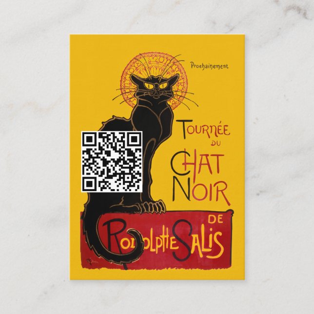 Carte De Visite Theophile Steinlen - Le Conversation Noir - QR Cod (Devant)