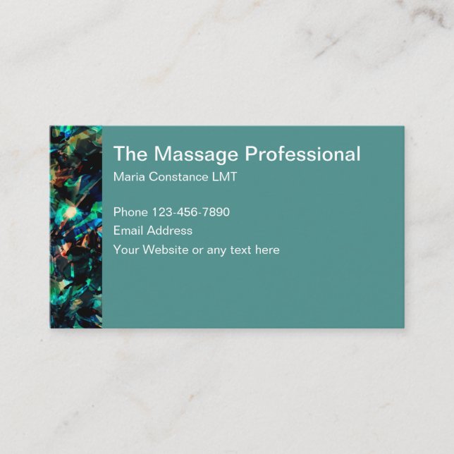 Carte De Visite Thérapeute autorisé de massage (Devant)