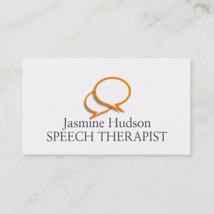 Carte De Visite Thérapeute de la parole Conseils et santé mental