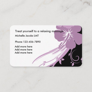 Carte De Visite Thérapeute de massage agréé