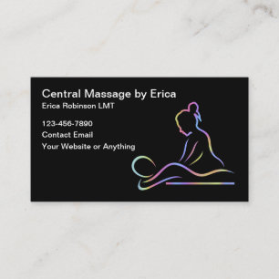 Carte De Visite Thérapeute de massage agréé unique