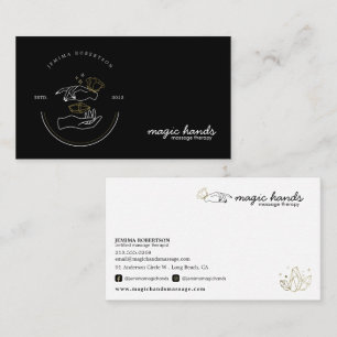 Carte De Visite Thérapeute de massage des mains magiques Ésotér