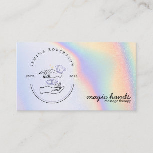 Carte De Visite Thérapeute de massage des mains magiques Ésotér