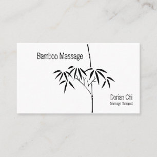 Carte De Visite Thérapeute de massage en bambou du jardin japonais