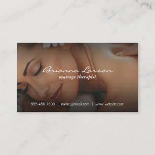 Carte De Visite Thérapeute de massage   Femme au Spa